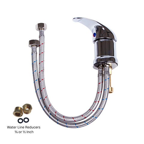 Plumbing Parts Kit Diverter Spray Hose Chrome Faucet for use with Shampoo Bowls with Small Gel Neck Rest -Sku: 1164DHG