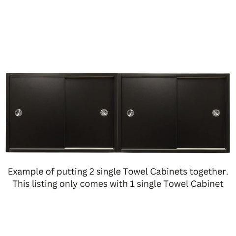 eMark Beauty Towel Cabinet Storage with Sliding Doors Wall Mounted 24 inches Long 18 inches High and 12 inches deepTLC-TC