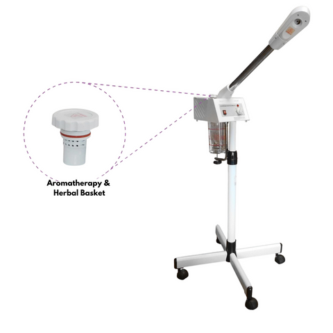 TLC-4001 Facial Steamer Ozone Aromatherapy & Herbal Skin Care Therapy with a Glass Jar -Sku: 4001.GlassSteamer