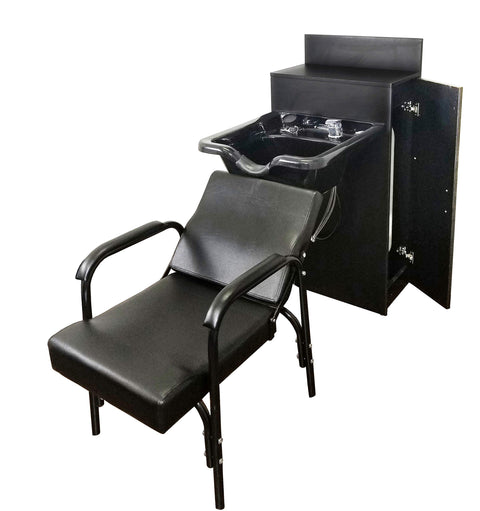 Beauty Salon Wide Shampoo Bowl ABS Plastic With Storage Cabinet and Shampoo Chair TLC-B22-BC42-216