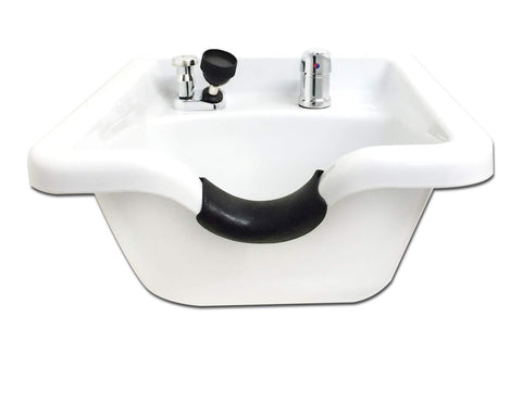 TLC- W11.Wall White ABS Plastic Shampoo Bowl - Professional Salon and Spa Hair Sink