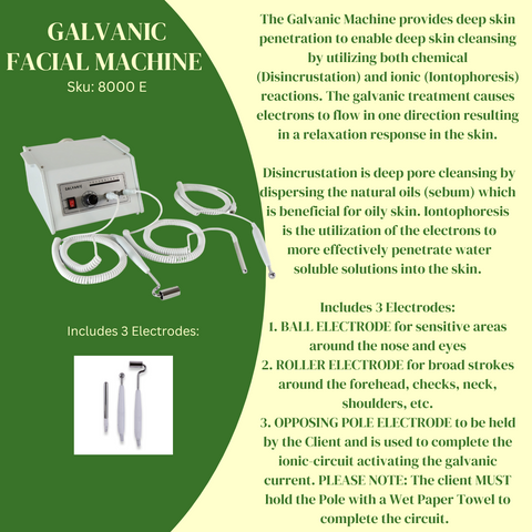 Galvanic Machine with 3 Electrodes 8000E