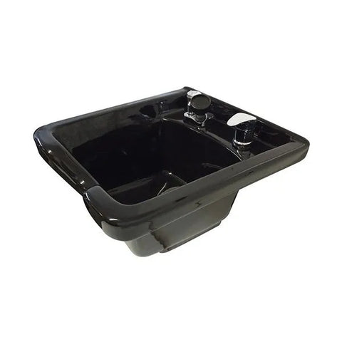 TLC-B41Wall Black Square CERAMIC Wall Mounted Beauty Salon Shampoo Bowl