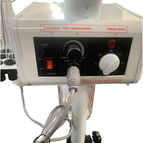 AB-4003HF -High Frequency Glass Jar Steamer with Aromatherapy, Herbal, Ozone, on a mobile stand