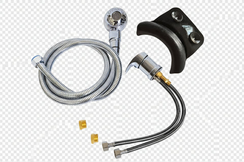Plumbing Parts Kit Diverter Spray Hose Chrome Faucet for use with Shampoo Bowls with Small Gel Neck Rest -Sku: 1164DHG