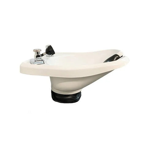 TLC-W13WallTilt ABS PLASTIC WHITE Shampoo Bowl with a Tilt Mechanism Wall Mounted
