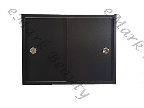 eMark Beauty Towel Storage Cabinet 24 inches Long and 18 inches high Square ABS Plastic Shampoo Bowl Black Cabinet