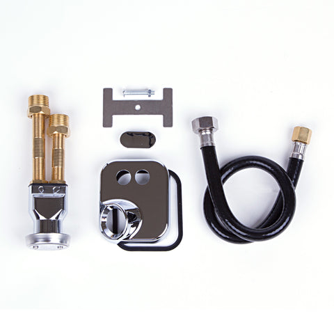 eMark Beauty Shampoo Bowl Replacement parts Kit w/Diverter Spray Hose and Crystal Faucet Backwash Unit Salon Quality TLC-116K.77DH