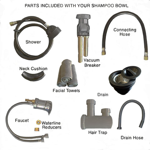 Ceramic Salon Shampoo Bowl Extra Deep and Wide Titling Sink with Cabinet TLC-B35-TC