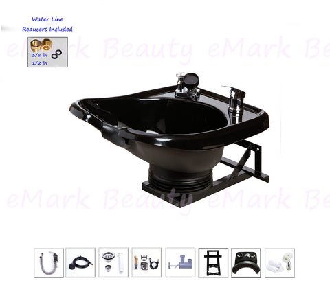 Salon Shampoo Tilting Bowl Shampoo Cabinet Sink Salon Spa Equipment TLC-B13WT-BC16