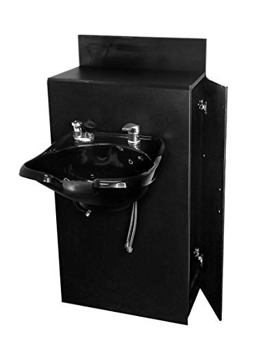 ABS Plastic Backwash Shampoo Bowl Floor Cabinet with Storage. All U.S. compliant sink Fixtures