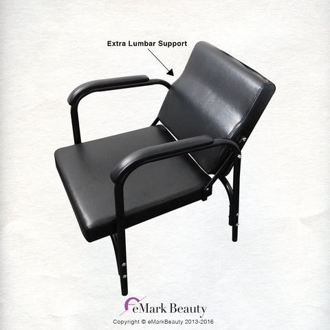 Ceramic Wall Mounted Tilting Shampoo Bowl with Auto-Reclining Chair - Premium Space-Saving Salon Station