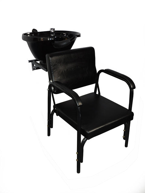 Extra Large Salon Backwash Tilting Shampoo Bowl Wall Mounted with Easy Reclining Chair - Oversized Salon Station