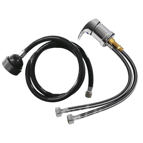 eMark Faucet and Spray Hose for Beauty Salon Shampoo Bowl Parts Kit with Reducers Included - 1164SH
