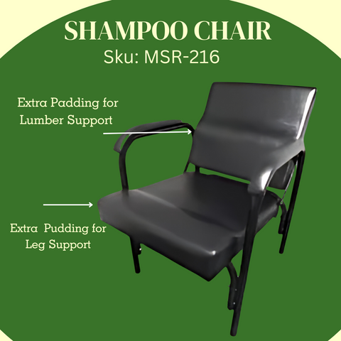 Professional Brushed Stainless Steel Shampoo Bowl Station with Floor Cabinet & Auto-Reclining Chair - Complete Salon Package