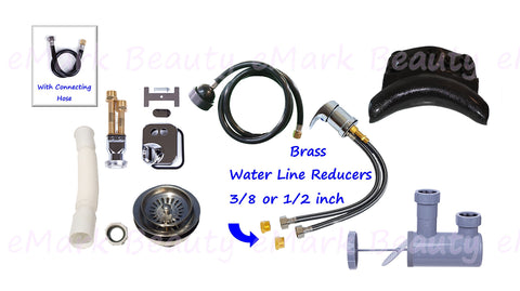 Brushed Stainless Steel Shampoo Bowl Total Package with Floor Cabinet & Auto-Reclining Chair - Complete Salon Station