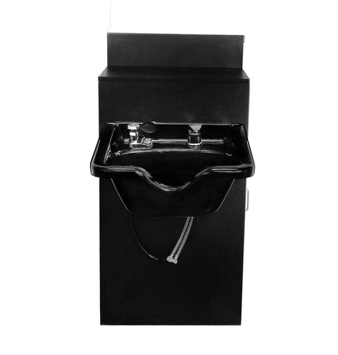 Beauty Salon ABS Plastic Shampoo Bowl Extra Wide Mounted on Storage Cabinet TLC-B22-BC42