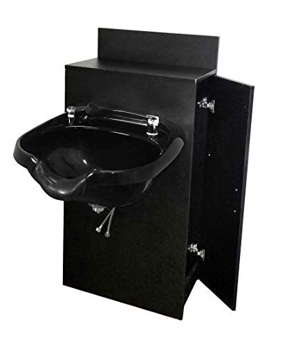 ABS Plastic Shampoo Bowl Mounted on Storage Cabinet with Upper Towel Cabinet MSR-B12-BC42-TC
