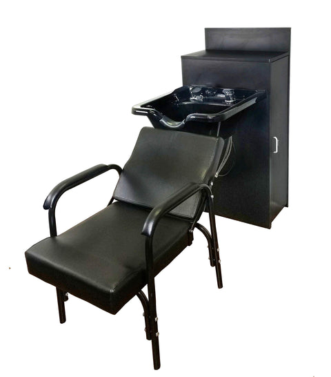 Beauty Salon Wide Shampoo Bowl ABS Plastic With Storage Cabinet and Shampoo Chair TLC-B22-BC42-216