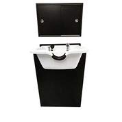 Extra Wide White Shampoo Bowl Towel Storage Cabinet Reclining Chair Shampoo Cabinet TLC-W22-FC-TC