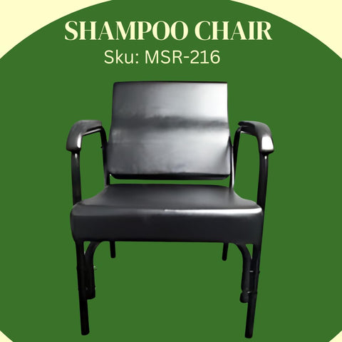 Auto-Reclining Shampoo Chair for Beauty Salon or Barber with Ultra Mid-Back Lumbar Support with Extended Cushion Armrests TLC-216- eMark Beauty