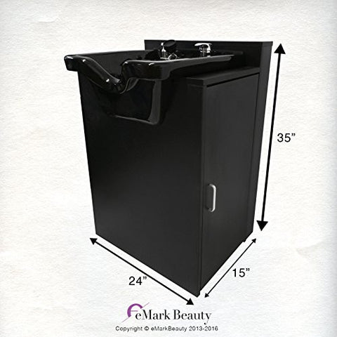 Salon Sink Cabinet to Use with a Chair, Salon and Barber Equipment, Sink and Cabinet Set with Easy Maneuverability - MSR-B11-FC