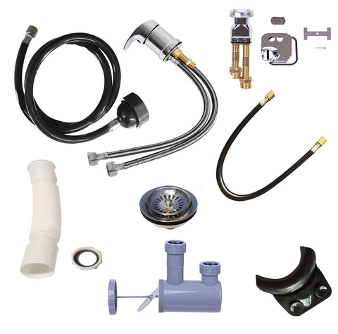 Shampoo Bowl Sink Plumbing Parts Salon Faucet Spa Large Neck Rest with Suction Sprayer Hose TLC-116KLS