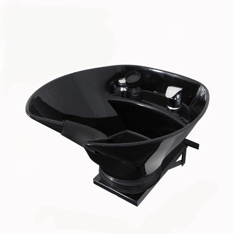 Black ABS Plastic Adjustable Tilting Shampoo Bowl Wall Mounted - Ergonomic Salon Sink