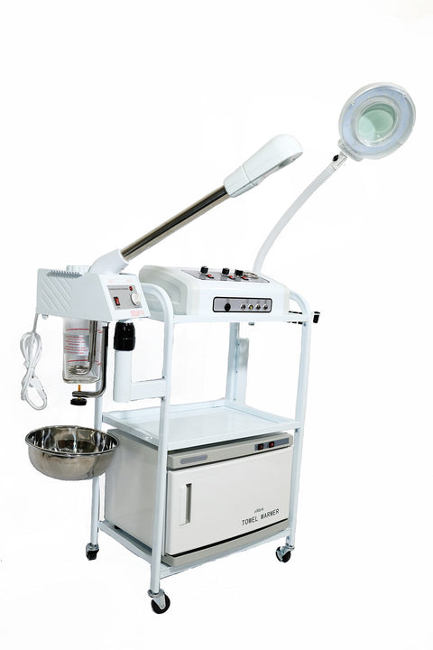 9-in-1 All in 1 Facial Machine with Microdermabrasion, Aromatherapy, Glass Jar Steamer -TLC-3025CFM