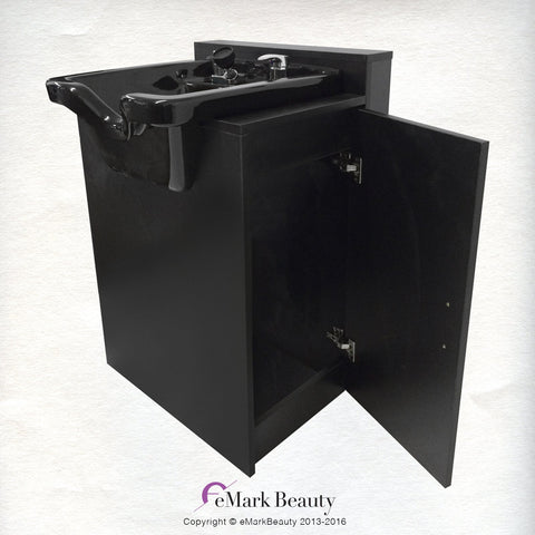 Salon Sink Cabinet to Use with a Chair, Salon and Barber Equipment, Sink and Cabinet Set with Easy Maneuverability - TLC-B11-FC eMark Beauty