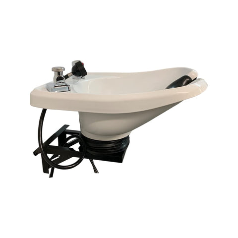 White Wall-Mounted,ABS Plastic, Tilting Shampoo Bowl, TLC-W13-WT