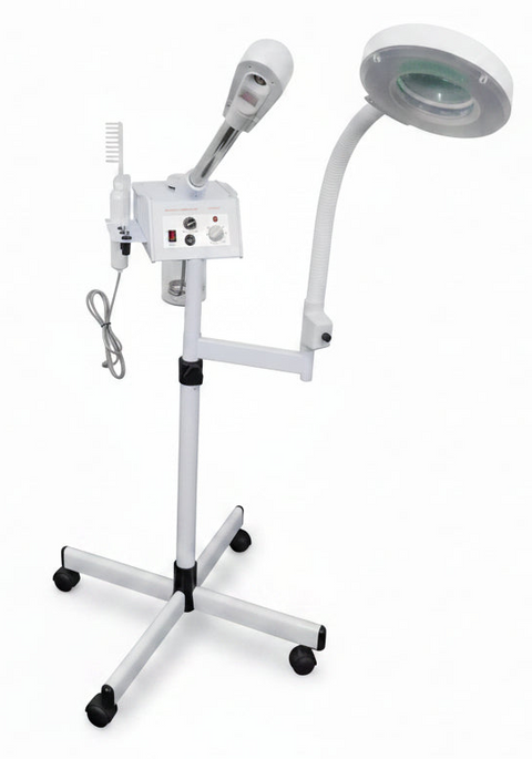 9003 High Frequency Aromatherapy glass jar Steamer and Flex Mag Lamp on a mobile wheels