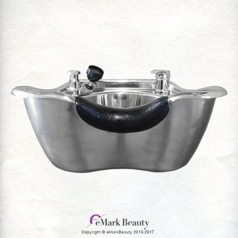 Round Polished Stainless Steel Shampoo Bowl - Mirror Finish Professional Salon Sink