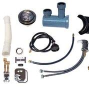 Square ABS Plastic Shampoo Bowl with Floor Cabinet, Towel Warmer & Auto-Reclining Chair - Complete Salon Station