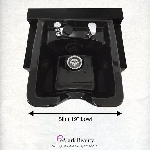 Salon Sink Cabinet to Use with a Chair, Salon and Barber Equipment, Sink and Cabinet Set with Easy Maneuverability - TLC-B11-FC eMark Beauty