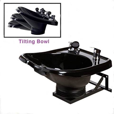 Salon Backwash Shampoo Tilt Bowl Sink Wall Mounted Reclining Shampoo Chair TLC-B13WT-216B