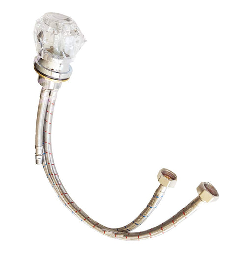 Salon Shampoo Bowl Crystal Knob Hot and Cold Faucet Handle Spa Quality by eMarkBeauty TLC-77NR