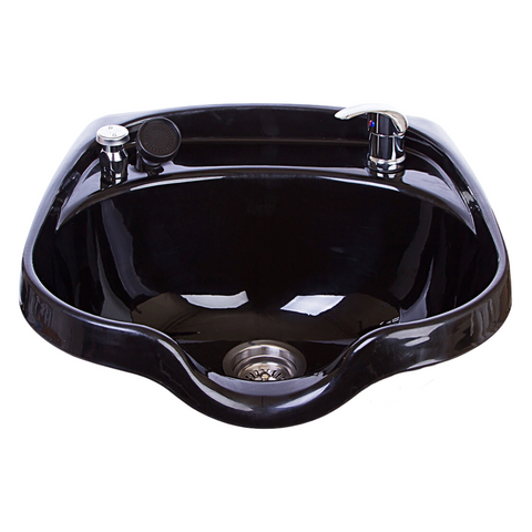 Shampoo Bowl Round Sink Black Backwash Spa Salon Equipment Sku: B12-B12FC