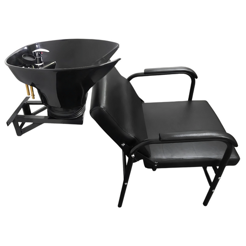 Salon PLASTIC Shampoo Tilt Bowl Sink Wall Mounted & Reclining Shampoo Chair -Sku: B36WT-216A