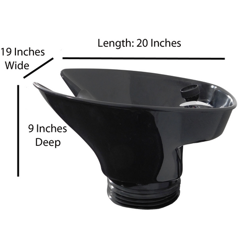 Salon PLASTIC Shampoo Tilt Bowl Sink Wall Mounted & Reclining Shampoo Chair -Sku: B36WT-216A