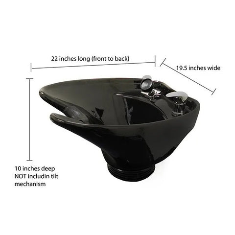 Extra wide Deep Ceramic Tilting Salon Shampoo Bowl with Cabinet MSR-B35-TC