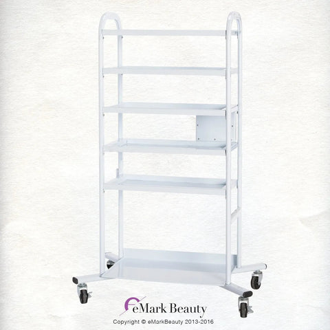 4 Tier Double-Wide Mobile Cart -Sku: 4TRDW
