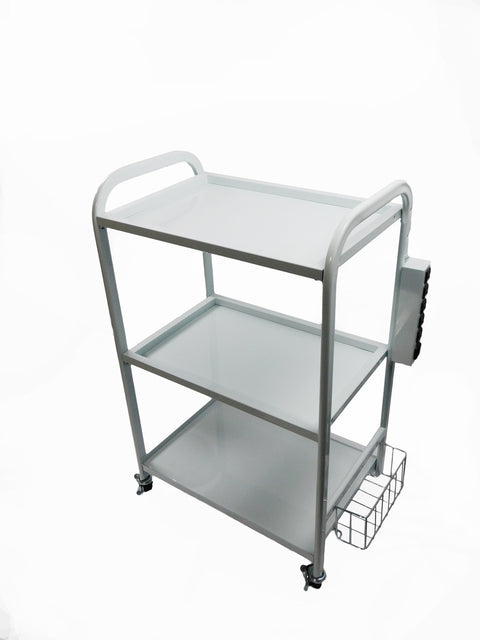 2 Tier Mobile Cart side view