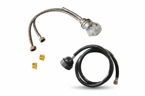 Shampoo Bowl Hot and Cold Faucet Handle Spray Hose Brass Water Line Reducers -Sku: 77SH