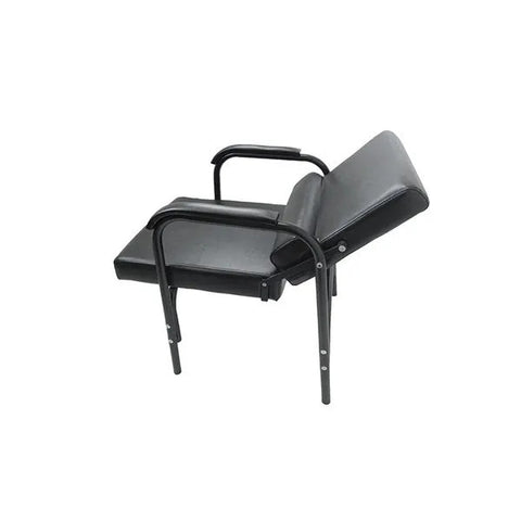 Professional Ceramic Shampoo Bowl Station with Wall-Mount Tilting Bowl & Auto-Reclining Chair - Complete Salon Backwash Unit