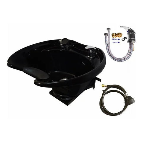 Extra Large PLASTIC Salon Backwash Shampoo Tilt Bowl Sink Wall Mounted Easy Reclining Shampoo Chair -Sku: B38.WallTilt-216