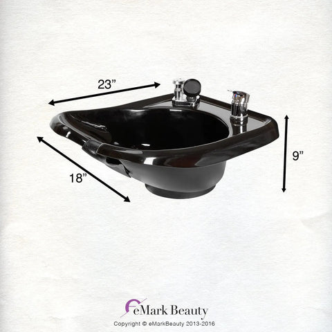Wall mounted Backwash Shampoo ABS Plastic Bowl Salon Spa Equipment -Sku: B13W