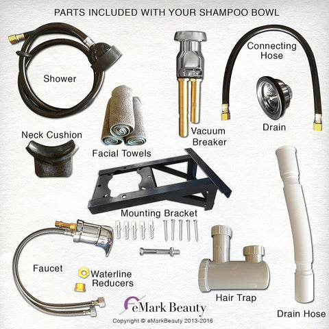 Black Square CERAMIC Wall Mounted Beauty Salon Shampoo Bowl MSR-B41