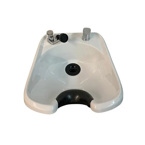 Wall Mounting, ABS PLASTIC WHITE Shampoo Bowl with a Tilt Mechanism - TLC-W13-WT
