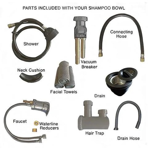 White ABS Plastic Shampoo Bowl W13-W